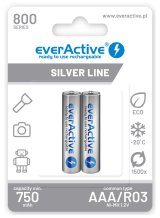 Genopladelige batterier everActive Ni-MH R03 AAA 800 mAh Silver Line - 2 stk. #1