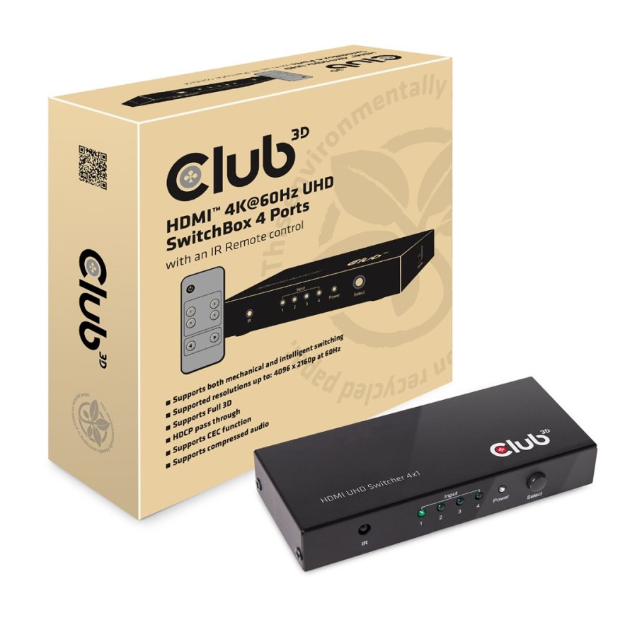 CLUB3D HDMI 2.0 UHD SwitchBox 4 Ports #9