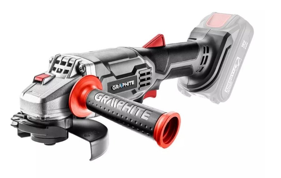 Graphite Energy+ 18V Li-Ion brstels vinkelsliber med 115 mm skive uden batteri #1