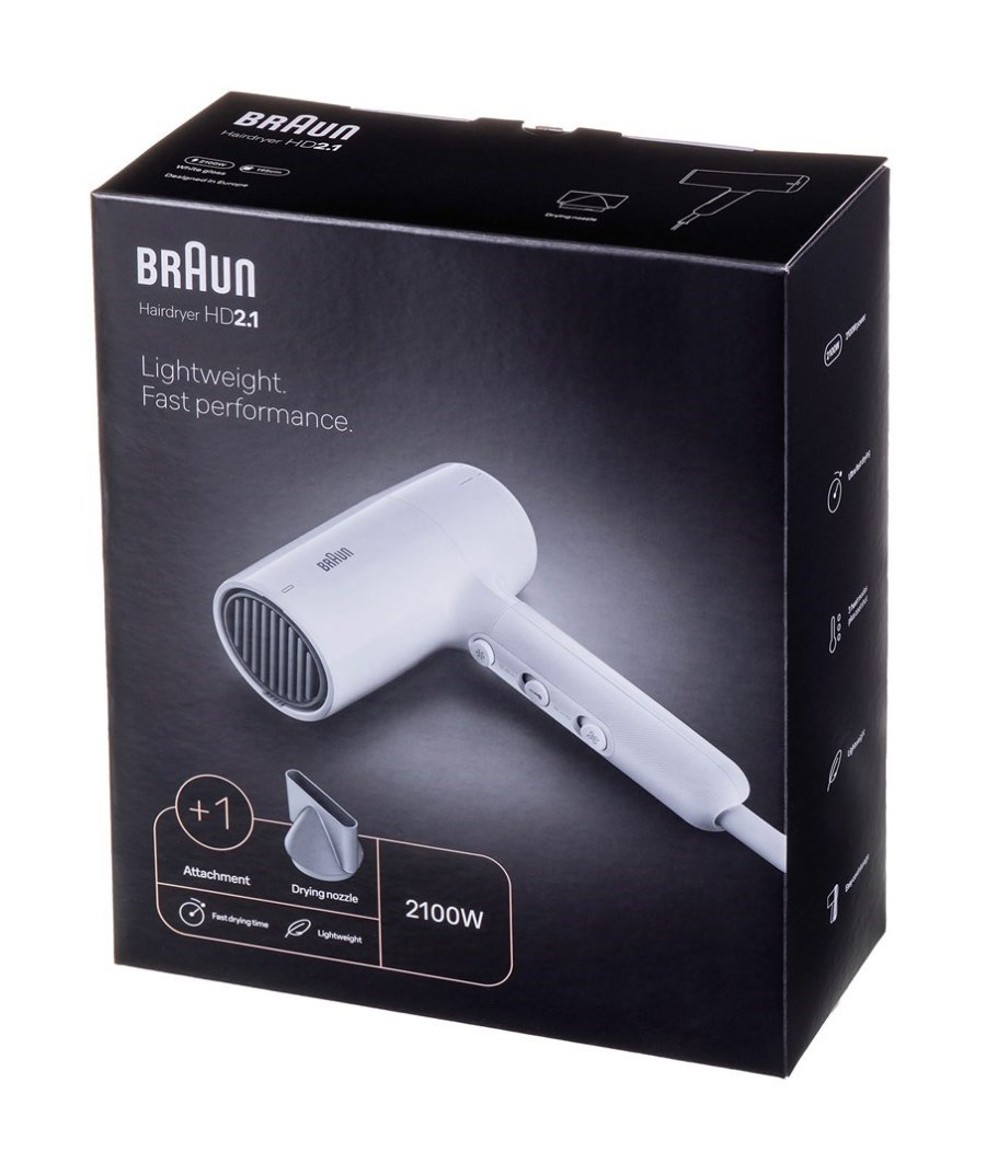 Braun HD 2.1 wit hrtrrer 2100 W Hvid #12