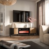 Cama RTV Cabinet MERCI 180 x 40 x 53,5 cm sort/eg artisan + pejs #3