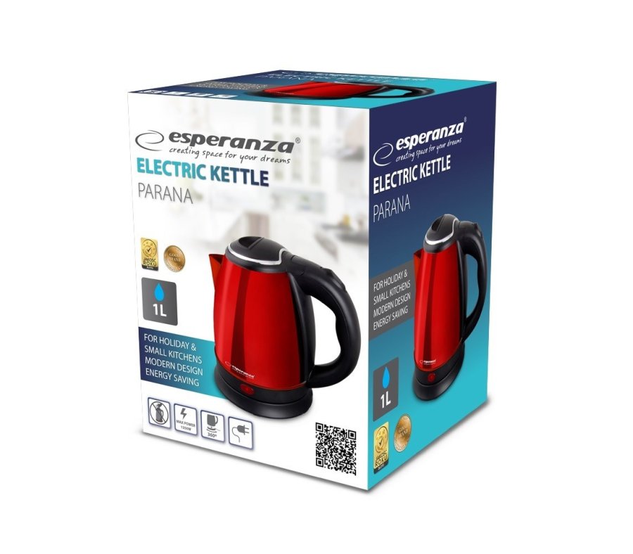 Esperanza EKK128R elkedel Parana 1L Sort, Rd 1350 W #5