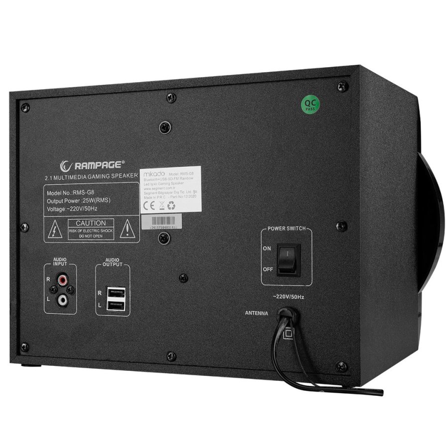 RAMPAGE RMS-G8 GAMING-H�JTTALERE 25 W BT USB SD FM #6
