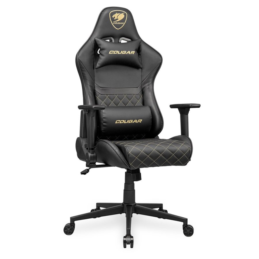 COUGAR CGR-AO2-GLB Universal gamingstol Polstret s�de Sort, Guld #2