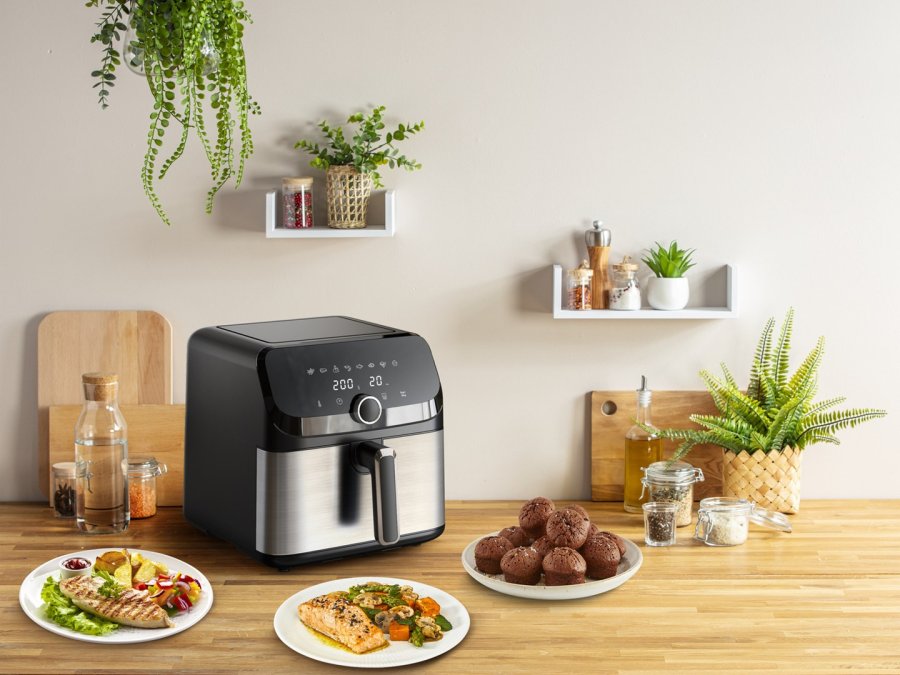 Tefal Easy Fry Mega EY855D10 frituregryde Enkelt 7,5 L Enkeltstende 2020 W Varmluftsteger Sort, Rustfrit stl #19