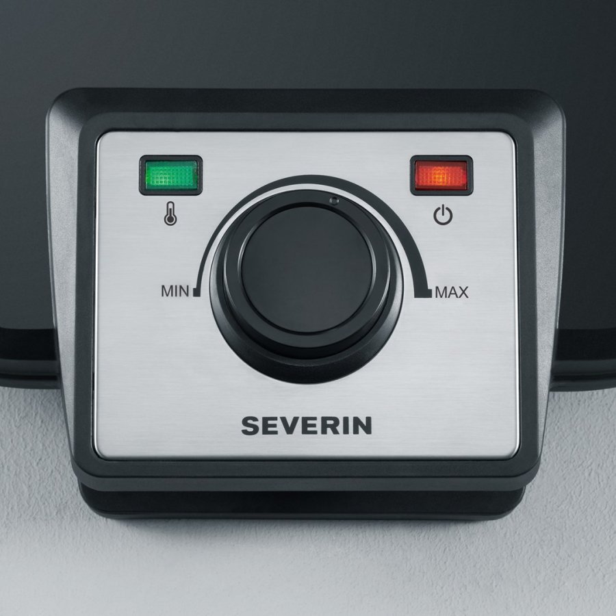 Severin WA 2106 vaffeljern 2 vaffel/vafler 1200 W Sort #9