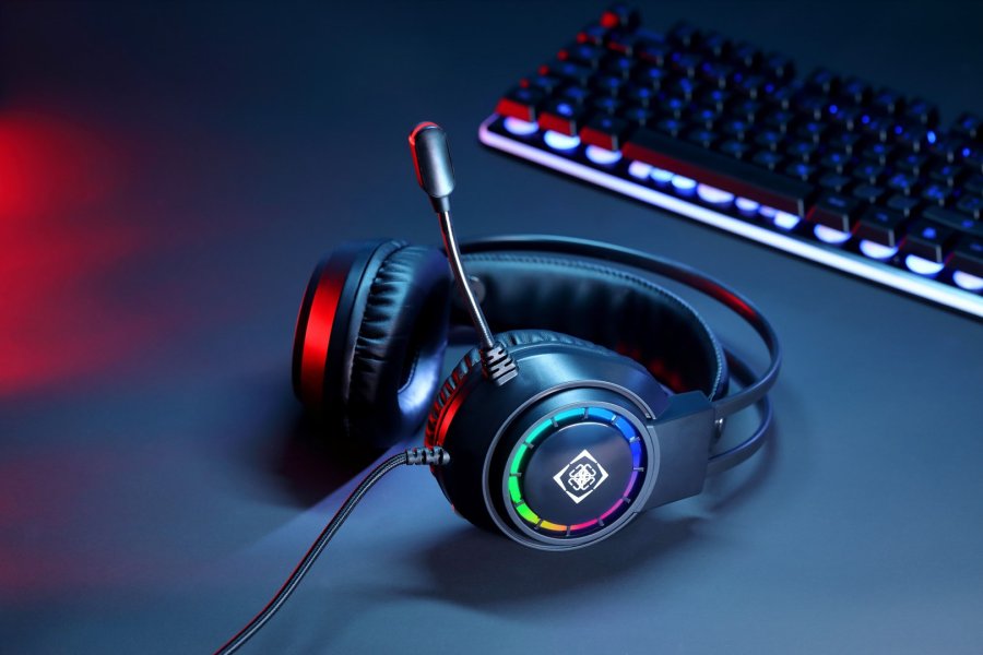 Deltaco Gaming DH220 USB Stereo Gaming Headset, RGB, Black #9