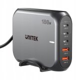 GaN-netoplader - Unitek P1234AGY01-EU | 188W 3x USB-C 2x USB-A #1