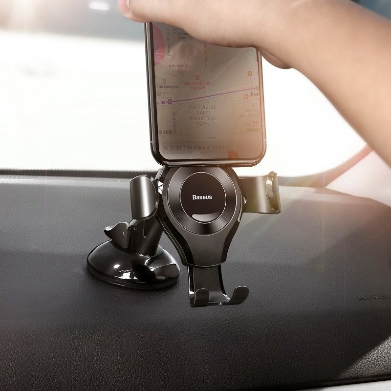 Baseus Osculum bilholder til telefon med tyngdekraft i bilen (sort) #4
