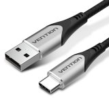 Vention CODHH USB-kabel USB 2.0 2 m USB A USB C Aluminium, Sort #1