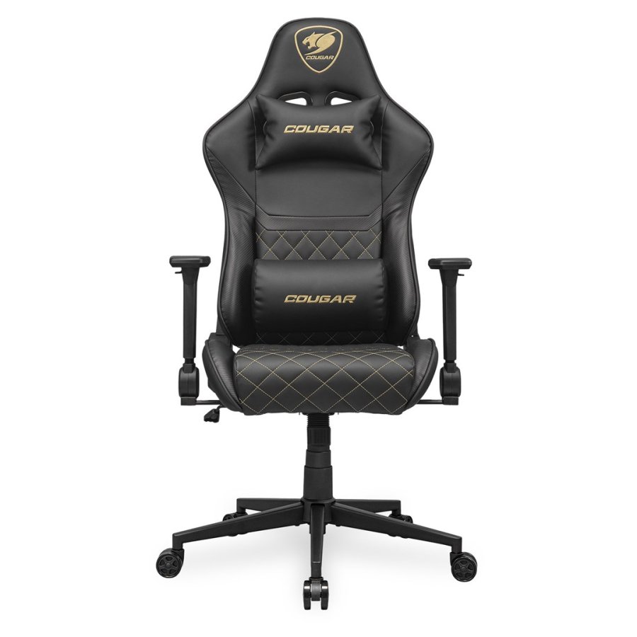 COUGAR CGR-AO2-GLB Universal gamingstol Polstret s�de Sort, Guld #1