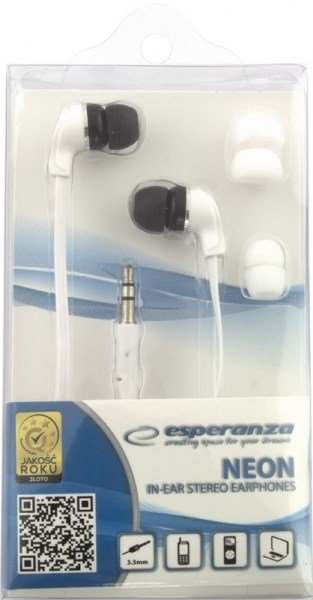 Esperanza EH147W hovedtelefoner/headset Ledningsfrt I rerne Musik Hvid #2
