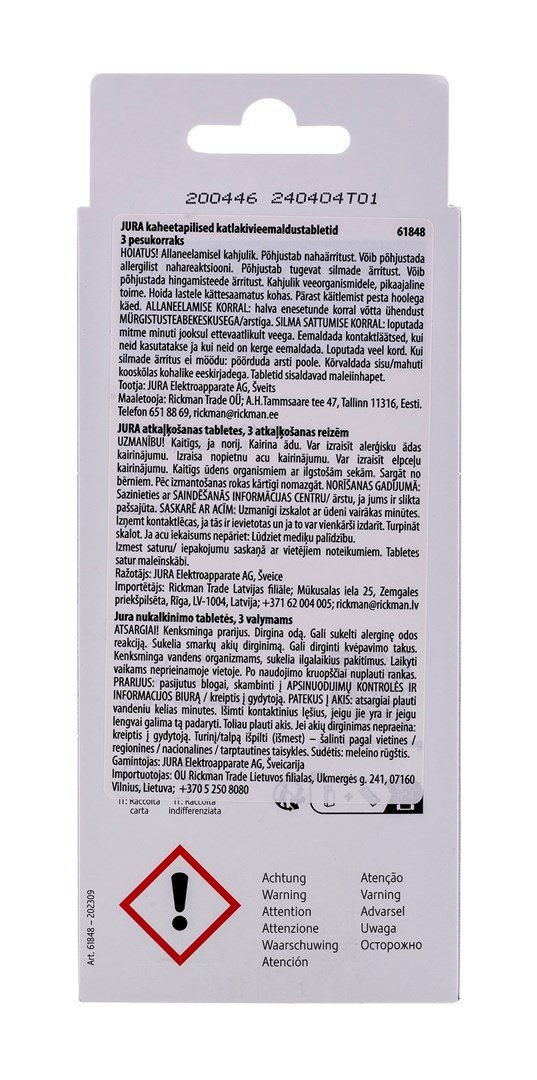 Kalkfjerner til kaffemaskine Jura 61848 #6