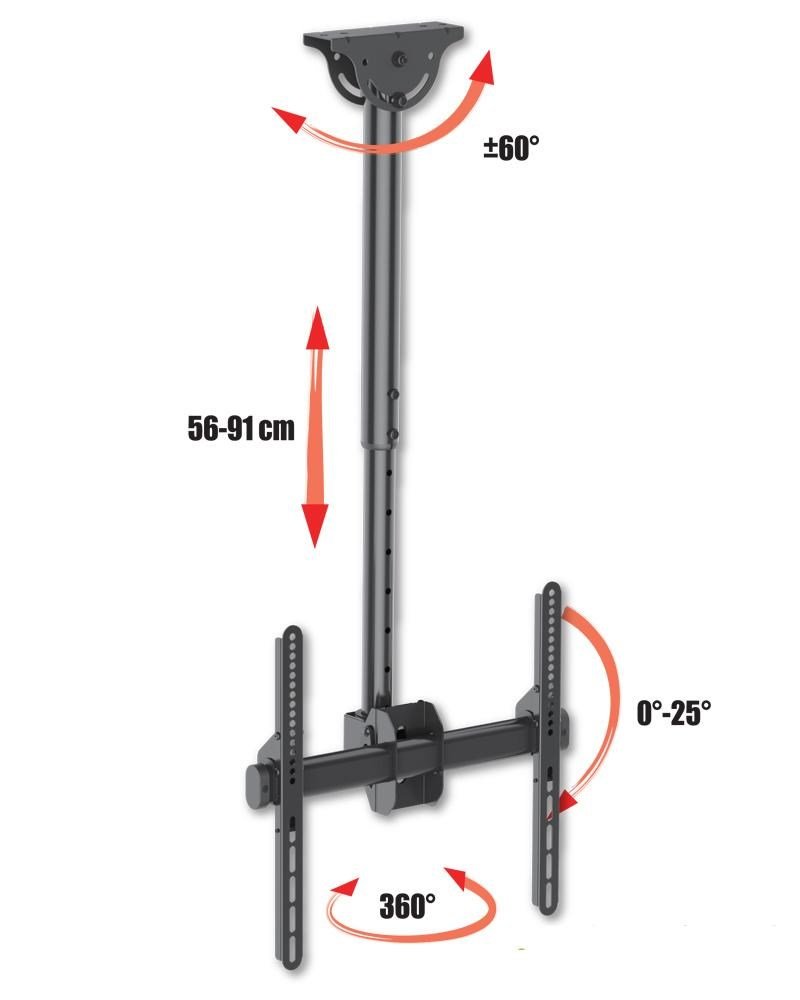 Techly 309333 skrmbeslag til skiltning 139,7 cm (55