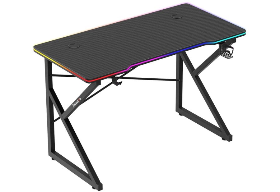 Huzaro Hero 1.7 RGB Black - gaming-skrivebord #1