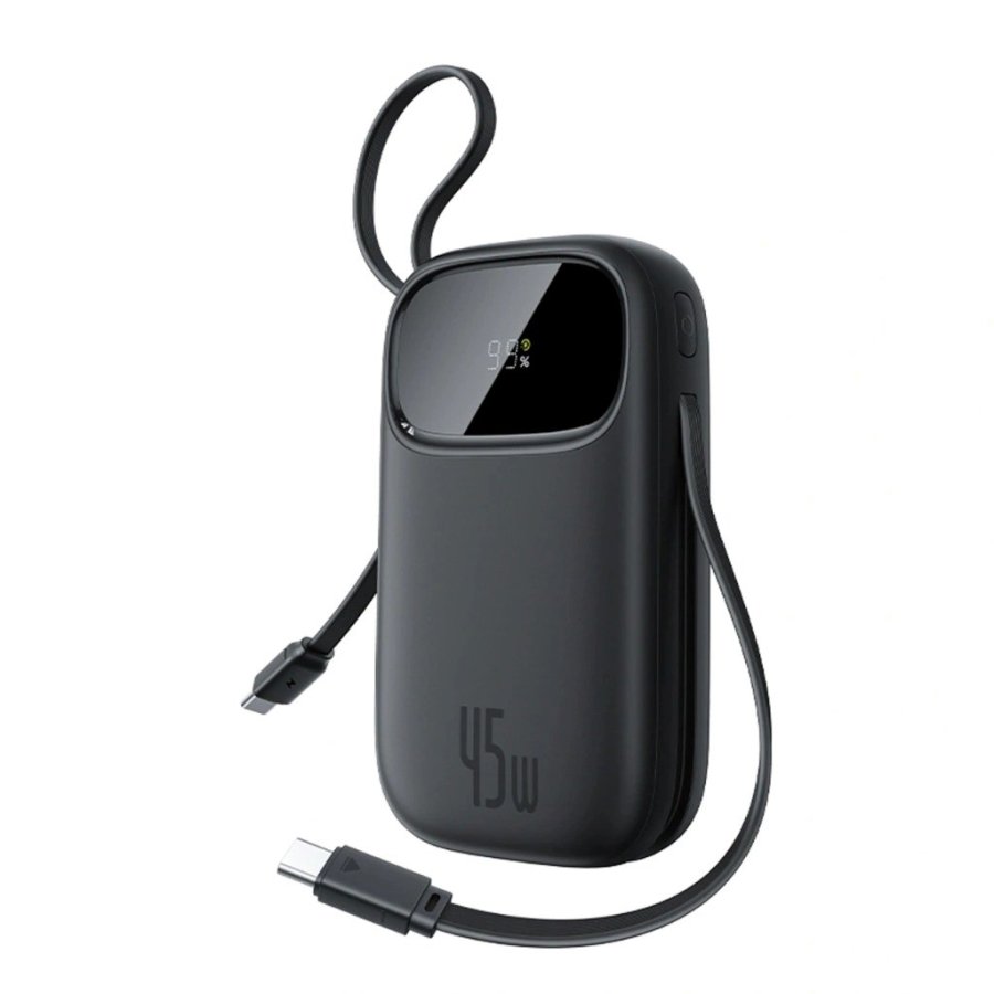Baseus EnerFill FC31 Powerbank med digitalt display og 2 indbyggede USB-C-kabler 20000 mAh 45 W Sort #2