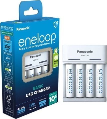 Panasonic Eneloop Basic Charger USB BQ-CC61 incl. 4xAA 2200mAh #1