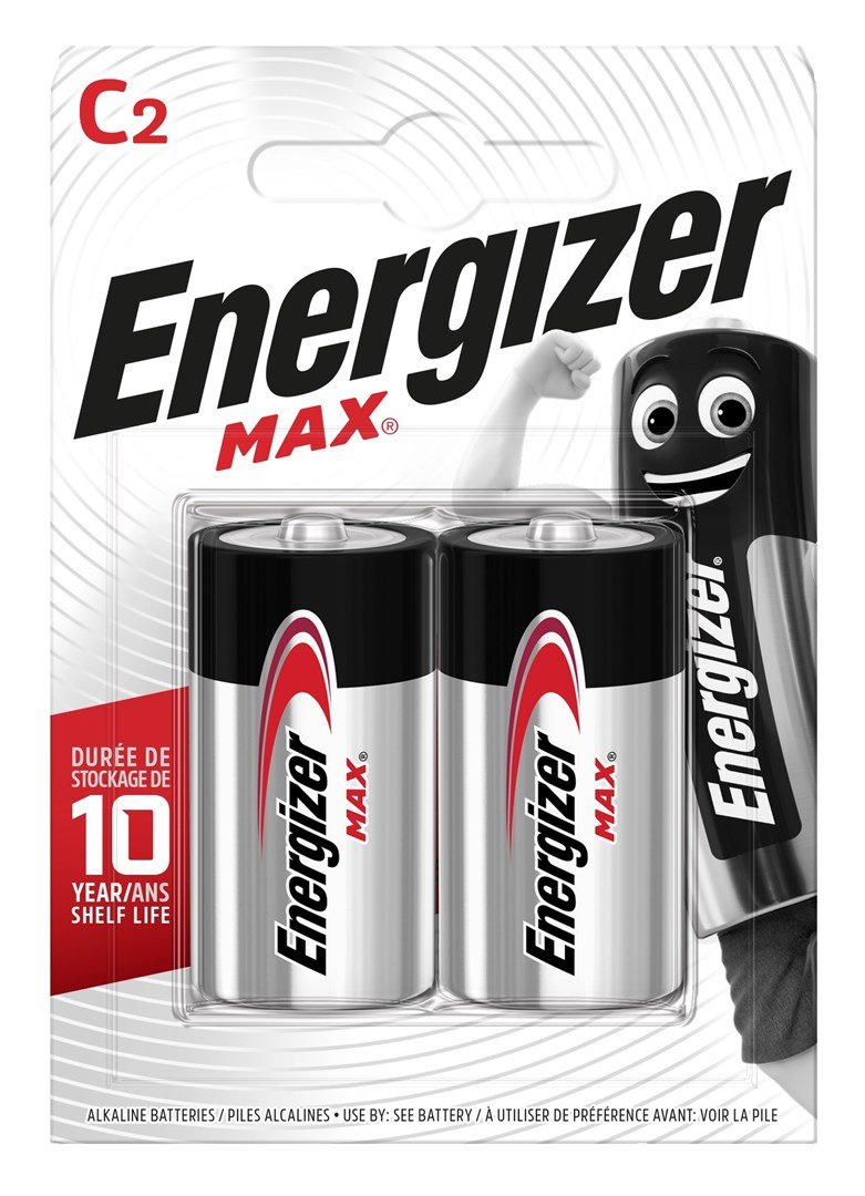 Energizer Max 426803 Batteri C LR14, 2 stk., Eco pack #1