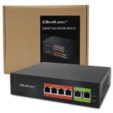 Qoltec 52289 HURTIG Ethernet PoE-SWITCH | 4x RJ45 PoE | 2x RJ45 Uplink | 65W | 10/100 Mb/s #11