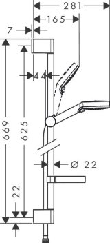 Hansgrohe Crometta brusesystem Krom, Hvid #7