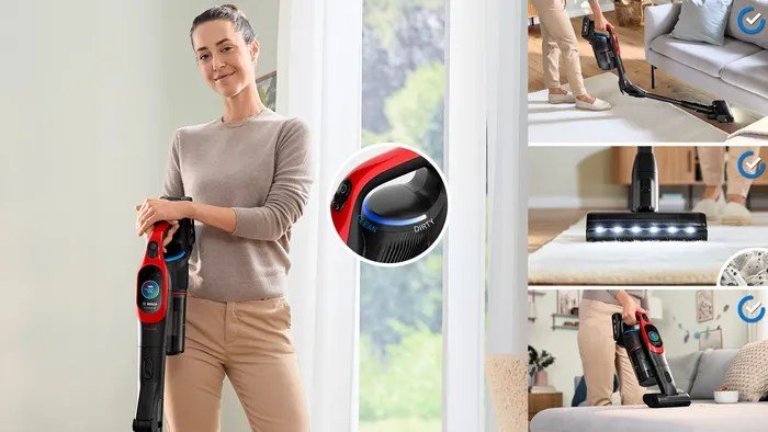 Bosch BCS1041PET stav stvsuger & elektrisk kost Stick vakuum Batteri Dry HEPA Posels 0,4 L 23,5 W Sort, Rd 4 At #4
