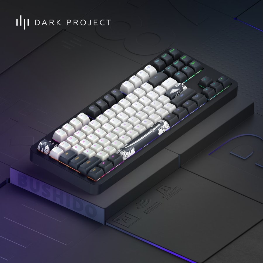 Dark Project Tamsus projektas ALU87B Bushido, G3MS Moonstone Switch, JAV tastatur Hjemme/kontor QWERTY Engelsk #11