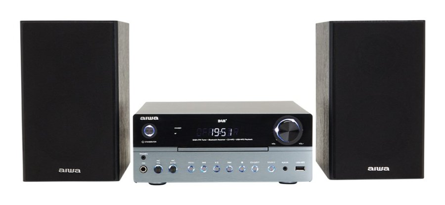 Aiwa MSBTU-700DAB stereoanl�g Home audio micro system 25 W Arktisk bl�, Sort #1
