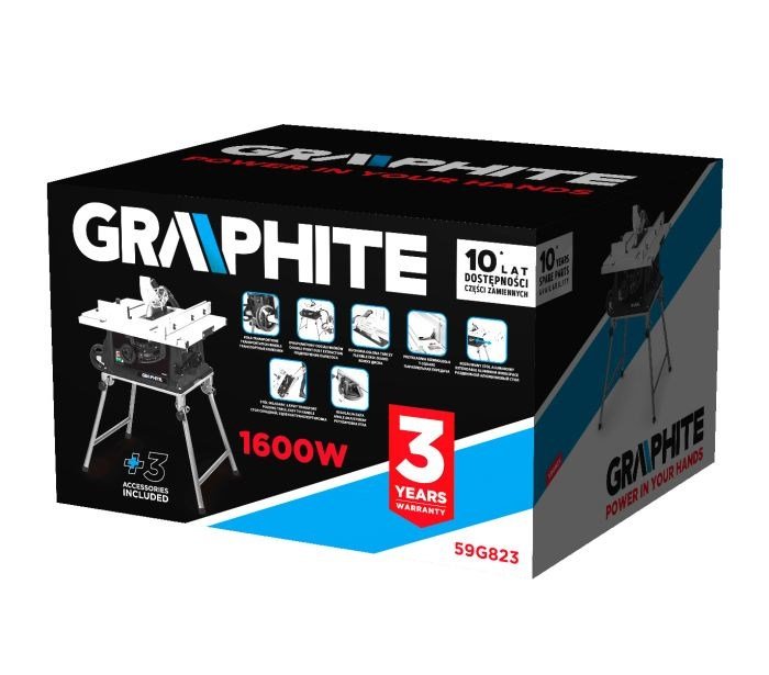Table saw 1600W, 254/30 mm, folding table #7