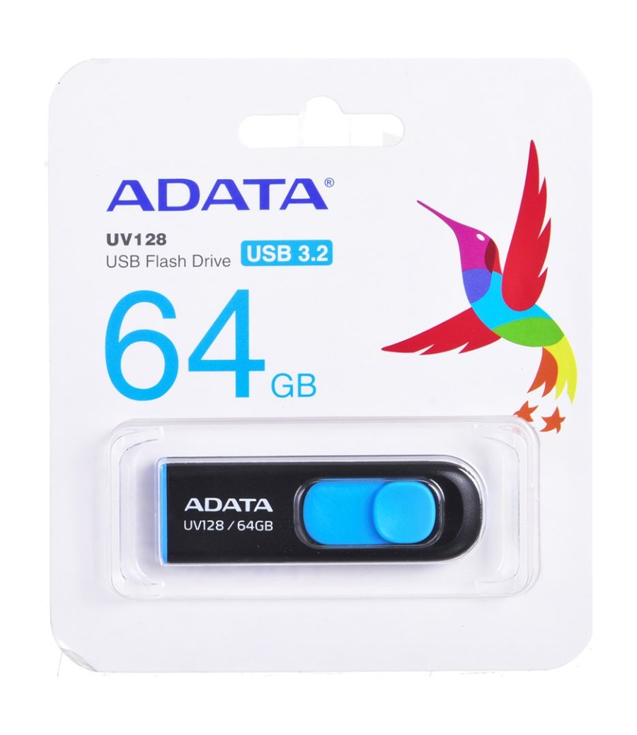 ADATA 64GB DashDrive UV128 USB-ngle USB Type-A 3.2 Gen 1 (3.1 Gen 1) Sort, Bl #2