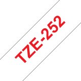 Brother TZE-252 etiketbnd Rd p hvid #1