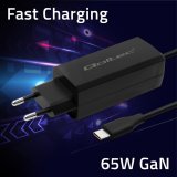 Qoltec 52419 65W GaN superhurtig oplader| 5-20V | 3-3,25A | USB-C 3.1 #3