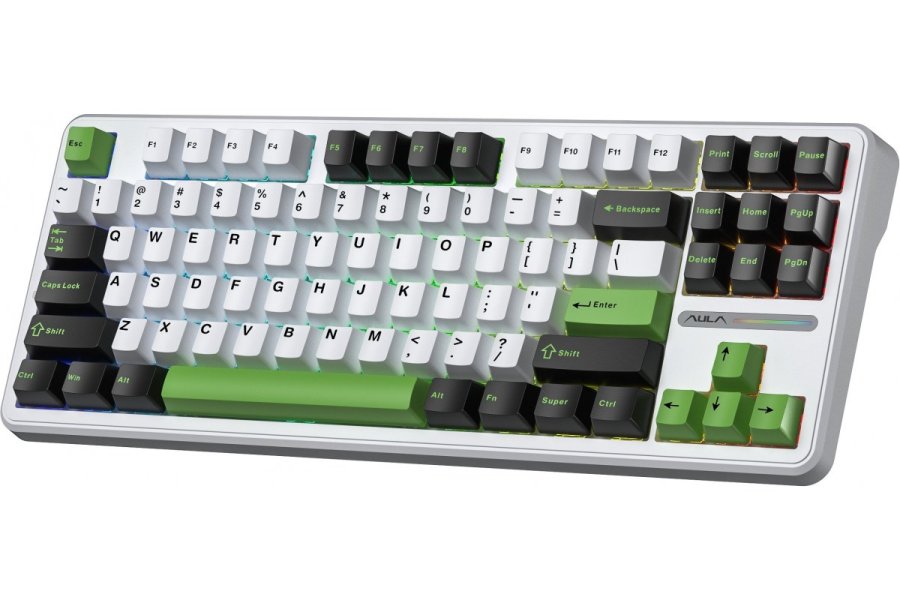 AULA Gasket F87 Thunder Black GrayWoodV3 RGB Tastatur #3