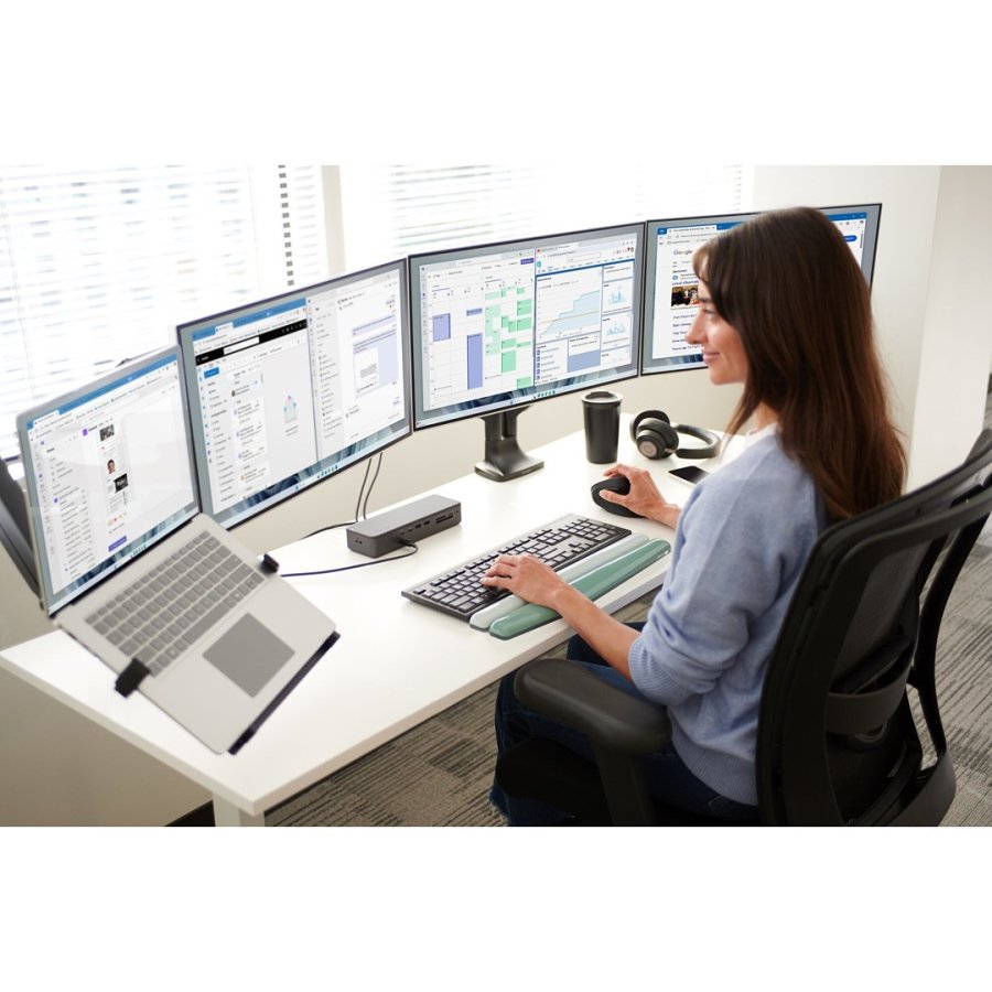 Kensington SmartFit One-Touch-arm til to sk�rme, som kan justeres i h�jden #10