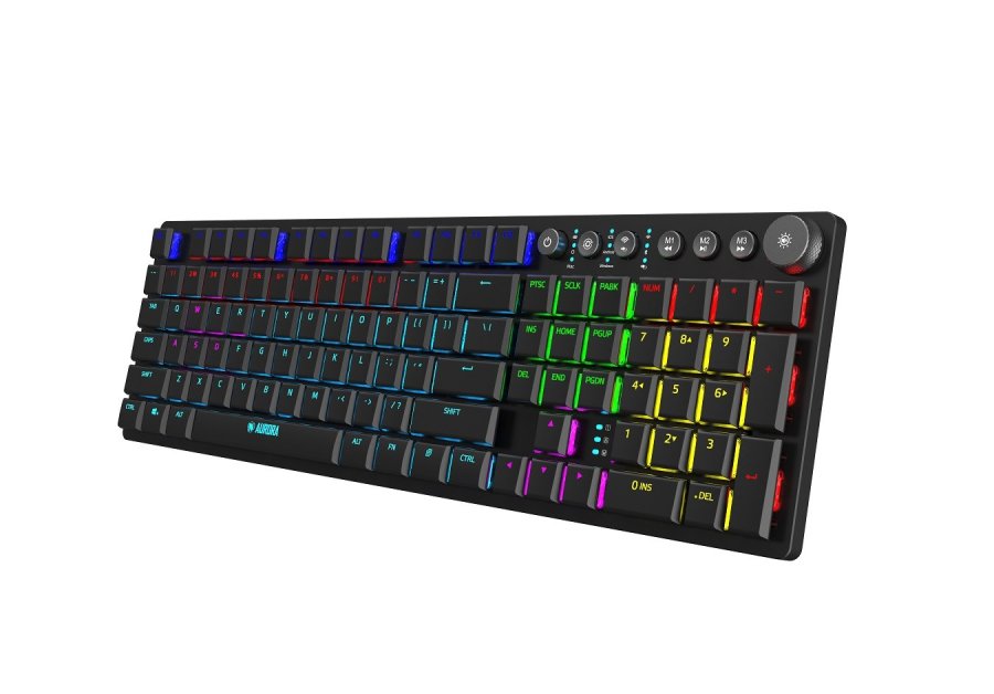 iBox AURORA K-6 tastatur Universel RF trdls + Bluetooth QWERTY Engelsk Sort #2