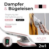 Adler 2in1 Garment Steamer and Iron | AD 5044 | Handheld | 1400 W | 0.18 L | 25 g/min | White/Gold #10