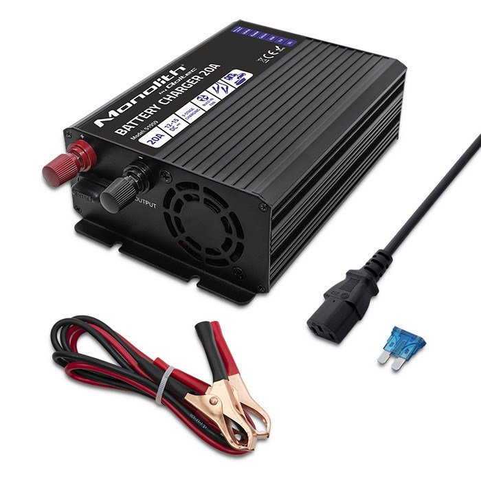 Qoltec 51959 Smart Monolith oplader til LiFePO4 AGM GEL SLA batterier | 20A | 12V #3