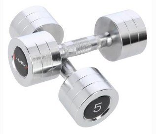 HMS Fitness CHD05 Hndvgt med fast vgt 5 kg 2 stk #5