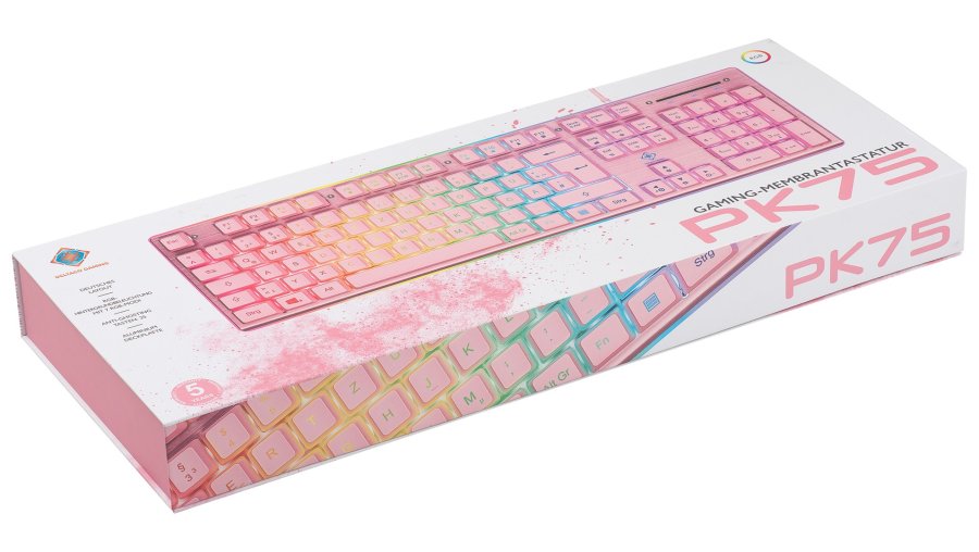 Deltaco Gaming PK75 RGB-tastatur, 105 taster, tysk layout, membrankontakt, USB #11