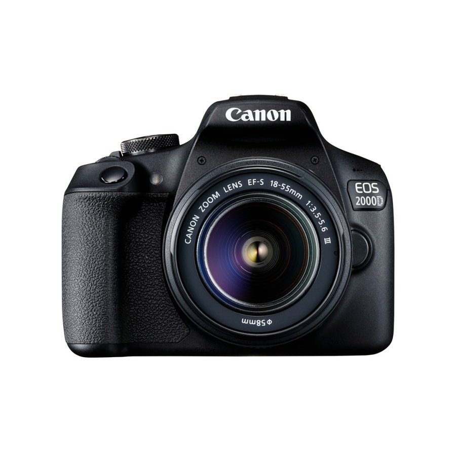 Canon EOS 2000D + EF-S 18-55mm f/3.5-5.6 III SLR kamerast 24,1 MP CMOS 6000 x 4000 pixel Sort #1