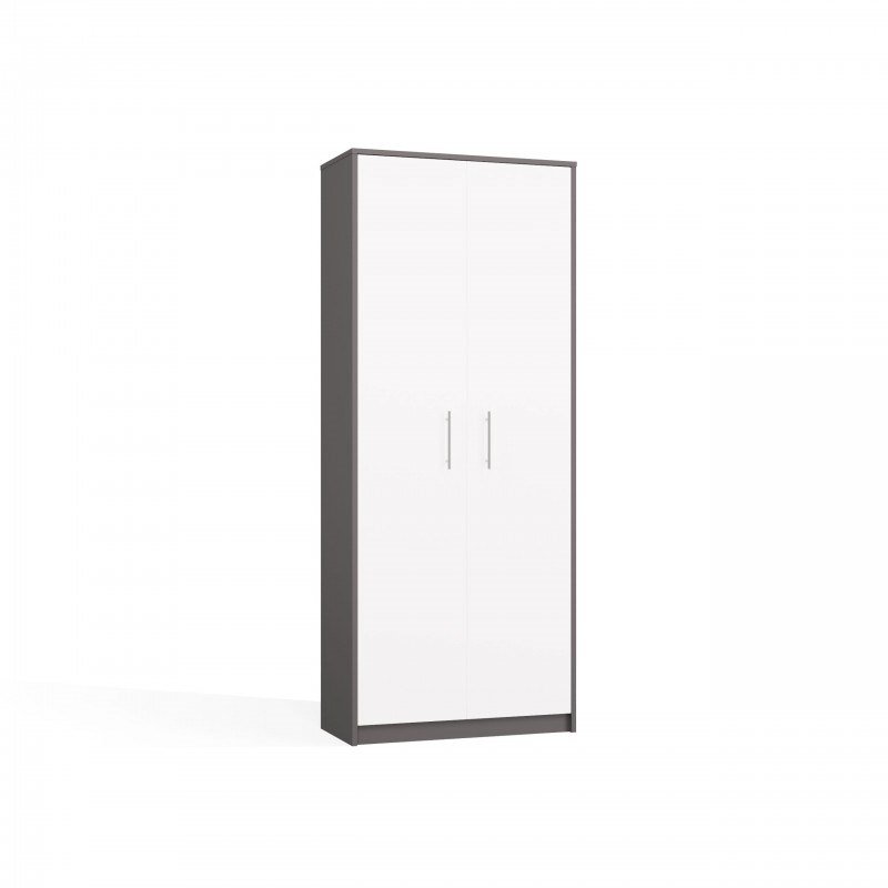 OLIV 2D ANTRACIT/HVID LUKKET REOL KOMPLET #1