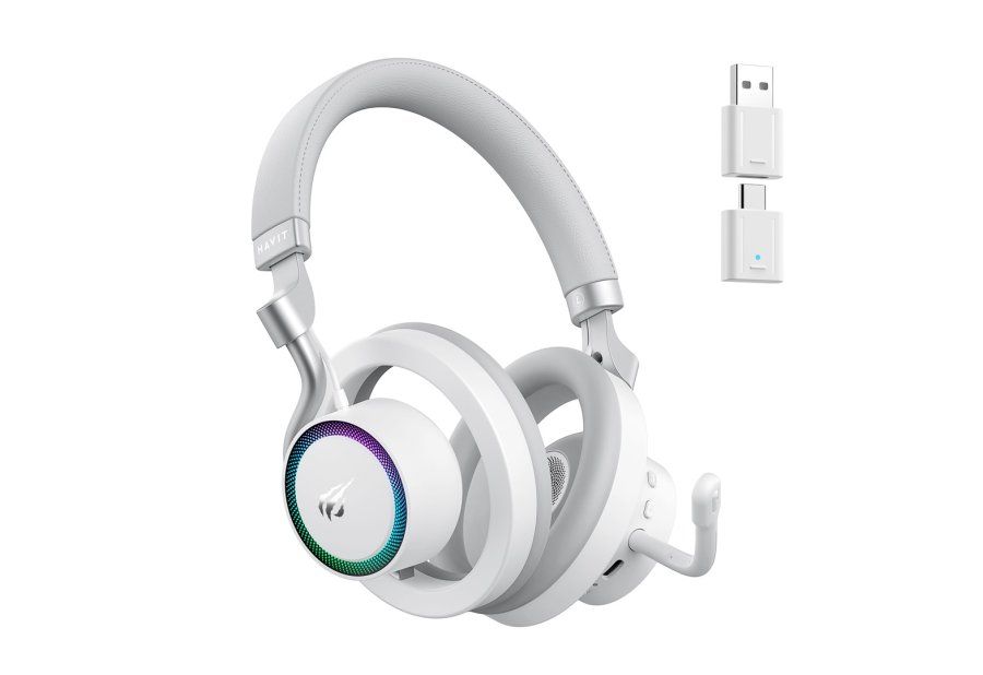Havit Fuxi-H8 - kablet/tr�dl�se gaming-hovedtelefoner (hvide) #2