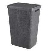 Curver vasketjskurv JUTE 58L Mrkegr #1