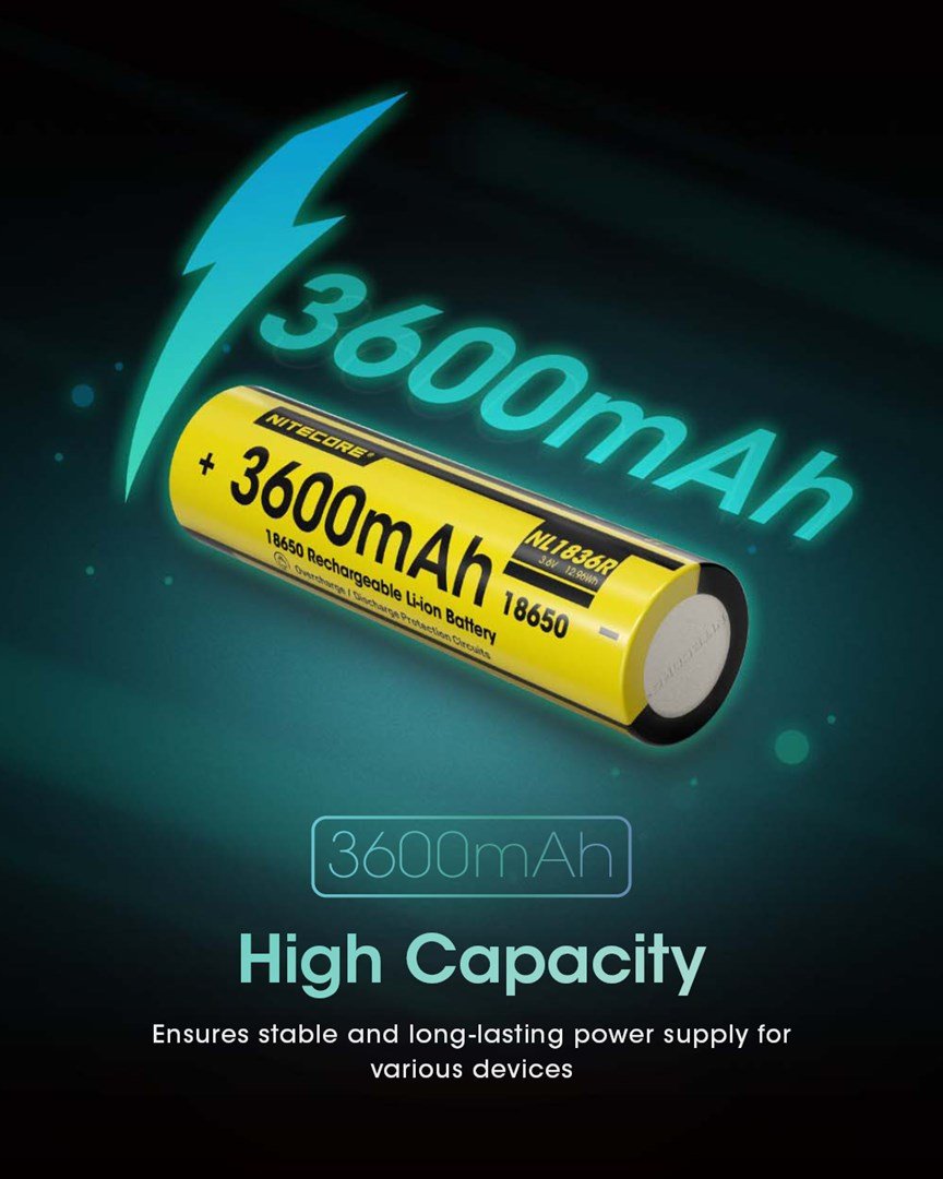 Nitecore NL1836R genopladeligt batteri Lithium-Ion (Li-Ion) 3600 mAh 3,6 V #10