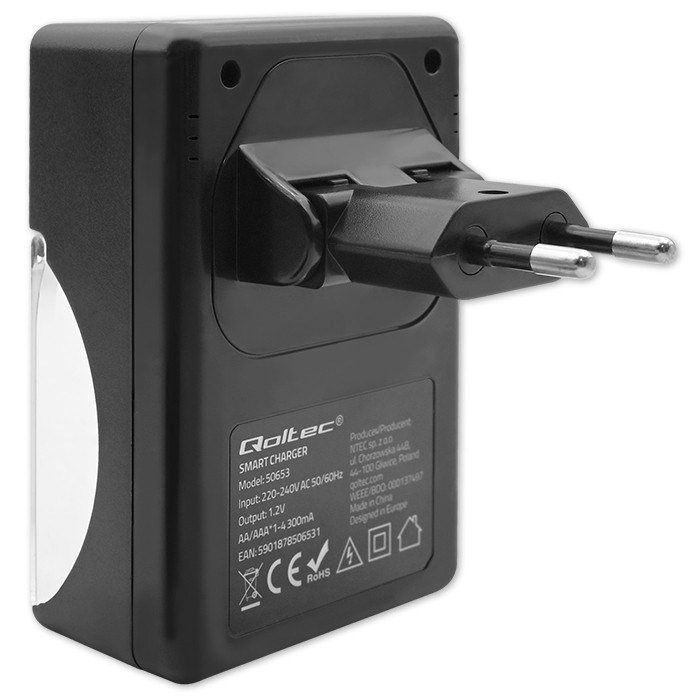 Qoltec 50653 Batterioplader til Ni-MH type R03/AAA R6/AA #22