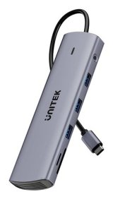 UNITEK D1113BGY01 interface hub 2 x USB 3.2 Gen 2 (3.1 Gen 2) Type-C 1000 Mbit/s Gr� #1