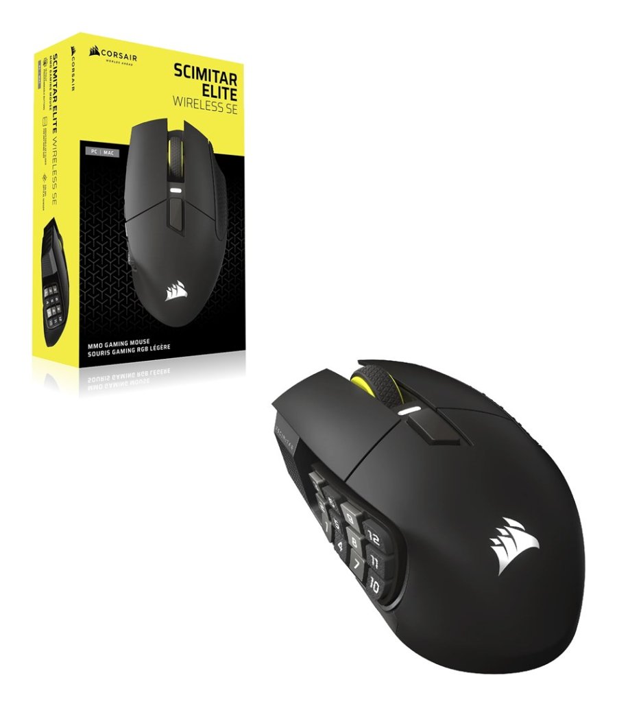 Corsair Scimitar Elite Wireless SE mus Spil Hjre hnd RF trdls + Bluetooth Optisk 33000 dpi #2