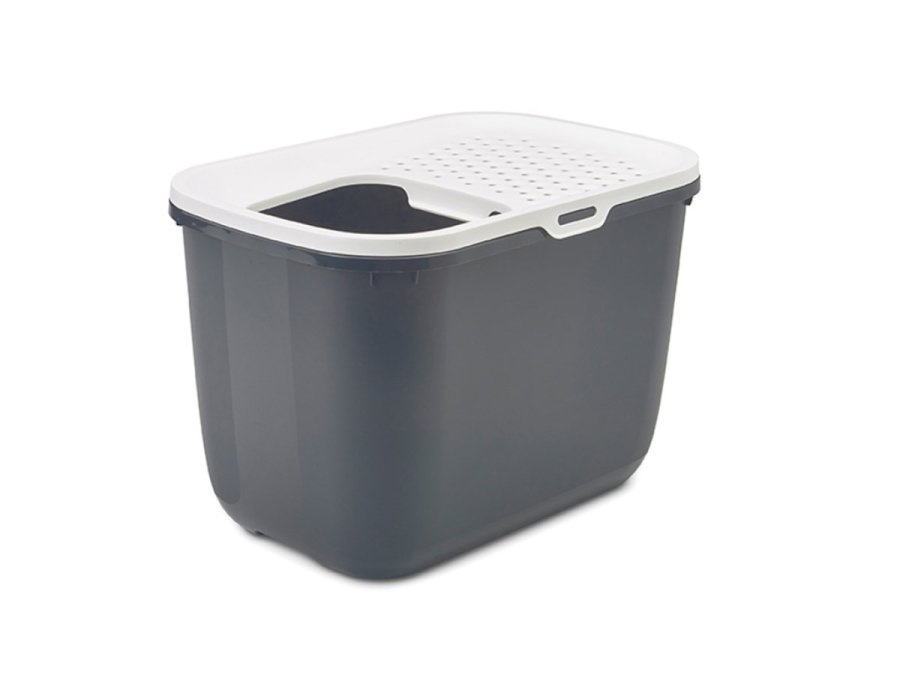 SAVIC HOP Antracit med Hvidt Lg  kattebakke  58,5x39x39,5 cm  1 stk. #1