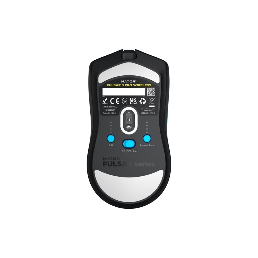 HATOR Pulsar 3 PRO Wireless mus Spil H�jre h�nd RF Wireless + Bluetooth + USB Type-A Optisk 30000 dpi #2