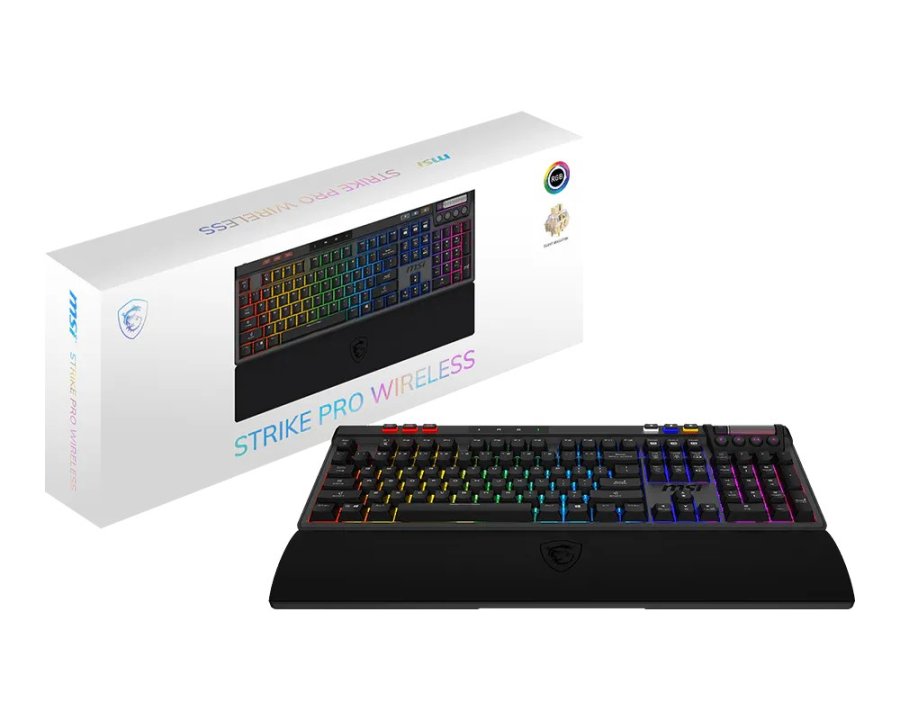 MSI STRIKE PRO WIRELESS tastatur Spil USB + Bluetooth QWERTY US engelsk Sort #5