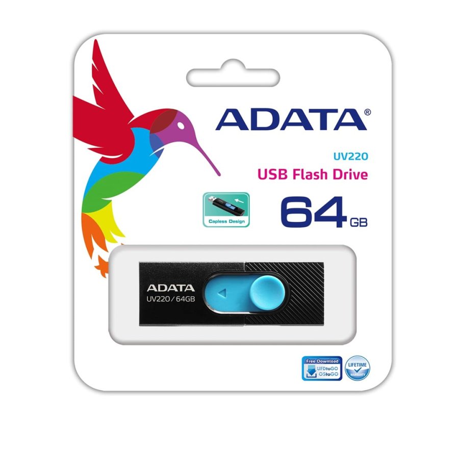 ADATA UV220 USB-ngle 64 GB USB Type-A 2.0 Sort, Bl #2